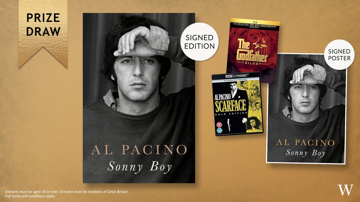 To celebrate the release of Al Pacino's upcoming memoir, we're giving away a copy of SONNY BOY and an an A3 poster both signed by Al Pacino, plus Blu-Ray copies of The Godfather Trilogy and Scarface! Details here: exyu.short.gy/m7fTFf