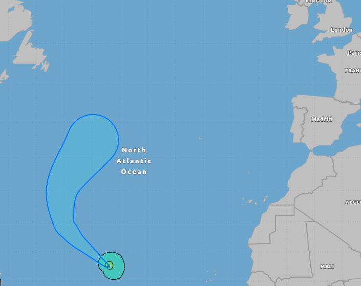 CroftWeatherman's tweet image. We will need to keep an eye on what happens to Hurricane Kirk once it stops being a hurricane and heads our way as a possible powerful storm around Thursday or Friday of next week. If it happens like shown below we will be in for a big blow!