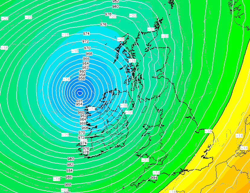 CroftWeatherman's tweet image. We will need to keep an eye on what happens to Hurricane Kirk once it stops being a hurricane and heads our way as a possible powerful storm around Thursday or Friday of next week. If it happens like shown below we will be in for a big blow!