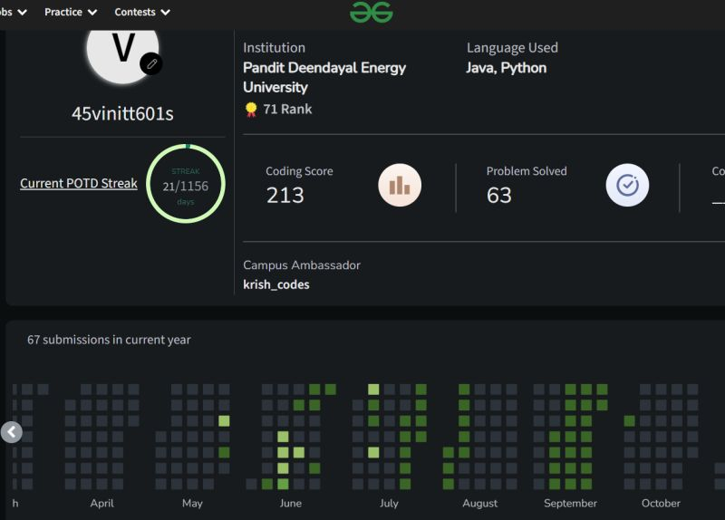 VinitNotFound's tweet image. #geekstreak2024 #DeutscheBank
@geeksforgeeks
@DeutscheBank

Day 21   
Profile Link - geeksforgeeks.org/user/45vinitt6…