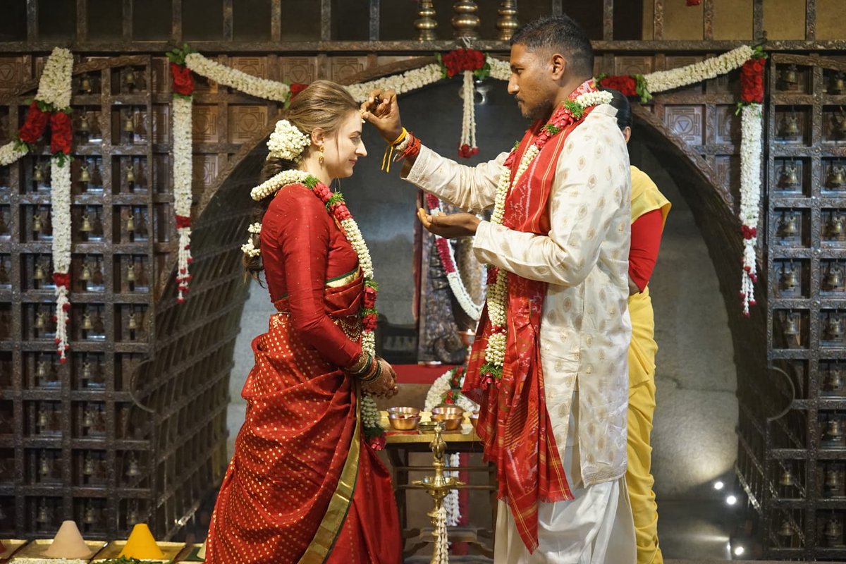 DVasilevskaja's tweet photo. I have stayed at the @ishafoundation for one year.We were always encouraged to leave the ashram and spread yoga and other aspects of spirituality we have learned .It was clear that I want to get married and I did so in the temple at #IshaFoundation with blessing of @SadhguruJV https://t.co/igqlzV1Eek