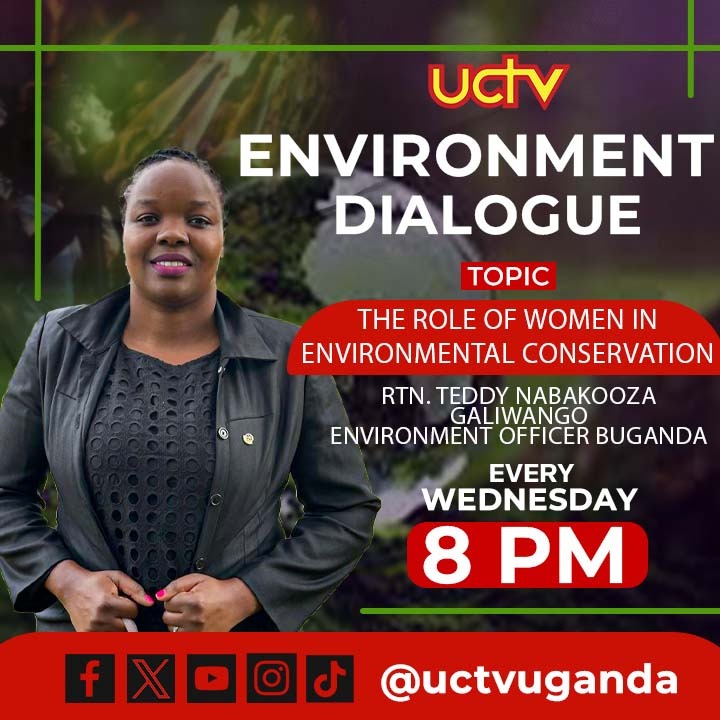 uctvuganda's tweet photo. UCTV Environment Dialogue this Wednesday   
Topic: "The Role of Women in Environmental Conservation" #uctvupdates #uctvenvironmentdialogue #environmentconservation #Conservation #environmentdialogue #uctvuganda #ugandacatholictelevision #uctv #environmentprotection #uganda #uctv https://t.co/Q55R9kHIS3