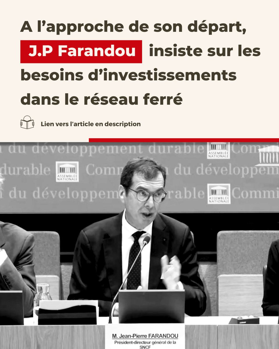 Ville, Rail & Transports (@vrtmag) on Twitter photo En mai dernier, l’ancien gouvernement avait annoncé ne pas vouloir renouveler <a href="/JPFarandou/">Jean-Pierre Farandou</a> pour un second mandat à la tête du <a href="/GroupeSNCF/">Groupe SNCF</a> . #SNCF
Lire la suite : ville-rail-transports.com/ferroviaire/a-… En mai dernier, l’ancien gouvernement avait annoncé ne pas vouloir renouveler <a href="/JPFarandou/">Jean-Pierre Farandou</a> pour un second mandat à la tête du <a href="/GroupeSNCF/">Groupe SNCF</a> . #SNCF
Lire la suite : ville-rail-transports.com/ferroviaire/a-…