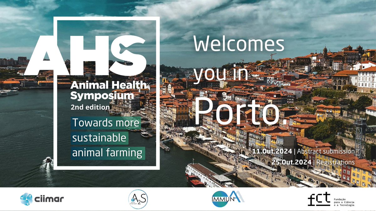 🌟We’re moving #AHS2024 to Porto at Espaço Atmosfera M, close to the city center!🏙️More places to stay, eat, and explore🍽️, and easy access🚉!

⏳We are also extending abstract submission deadline to October 11th.

ℹ️a2s.ciimar.up.pt/ahs2024/

#CIIMAREvents #FishHealth #Aquaculture