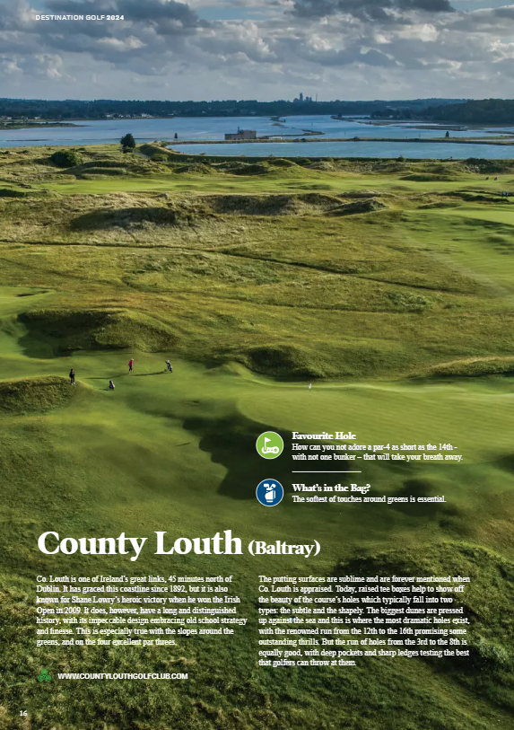 DGgolfguide's tweet photo. 🇮🇪 A links course of the highest pedigree

Affectionately known as #Baltray, it is consistently ranked as one of the finest #Links courses in #Ireland

Check out @CountyLouthGC in this year's;
DG IRELAND TOP 100 ➡️https://t.co/ohmKWBuD0l

#CountyLouthGolfClub #Irishlinks #Golf https://t.co/3g718ioYJ6