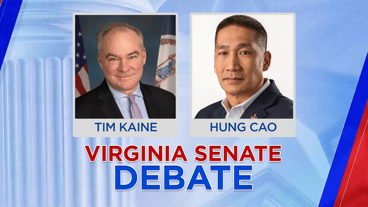 WAVY_News's tweet photo. The stage is set and so are they: Watch at 7 p.m. as the candidates for the US Senate seat in Virginia meet on the debate stage on WAVY-TV 10 #VASenateDebate  
https://t.co/ImN02I9e0y https://t.co/kyxYCbaUHx