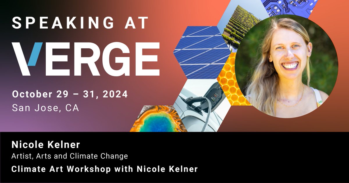 I'm excited to be leading a climate art workshop for VERGE Conference on October 29 in SF! Who else will be there 🙋‍♀️
