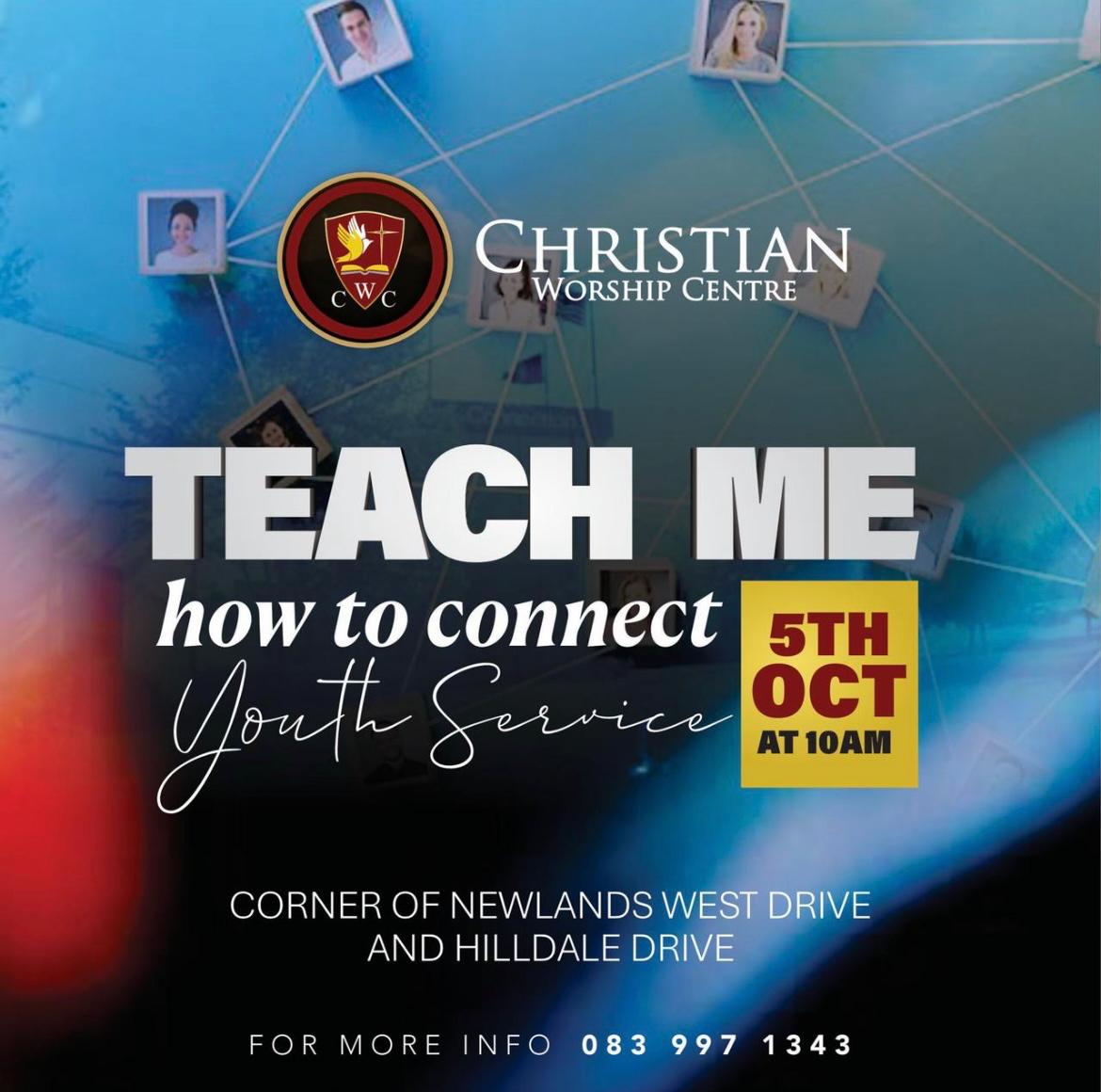 CWCKZNTV's tweet image. Calling all youth to join us as we tackle various topics such as:
1. How does one gain more confidence to pursue God's mission and purpose?
2. How do we keep relationships and engage with other people in a Godly manner?
3. How can we impact other people?
#cwckzn