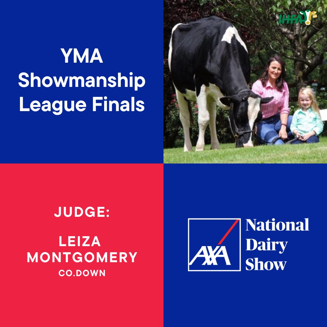 On Friday 11th, we welcome Judge Leiza Montgomery, Co.Down, to the centre of the ring for the YMA Showmanship League Finals.

An experienced Judge, Leiza herself has had much success in the Showmanship ring, including qualifying for the All Breeds All Britain Calf Show 11 times!