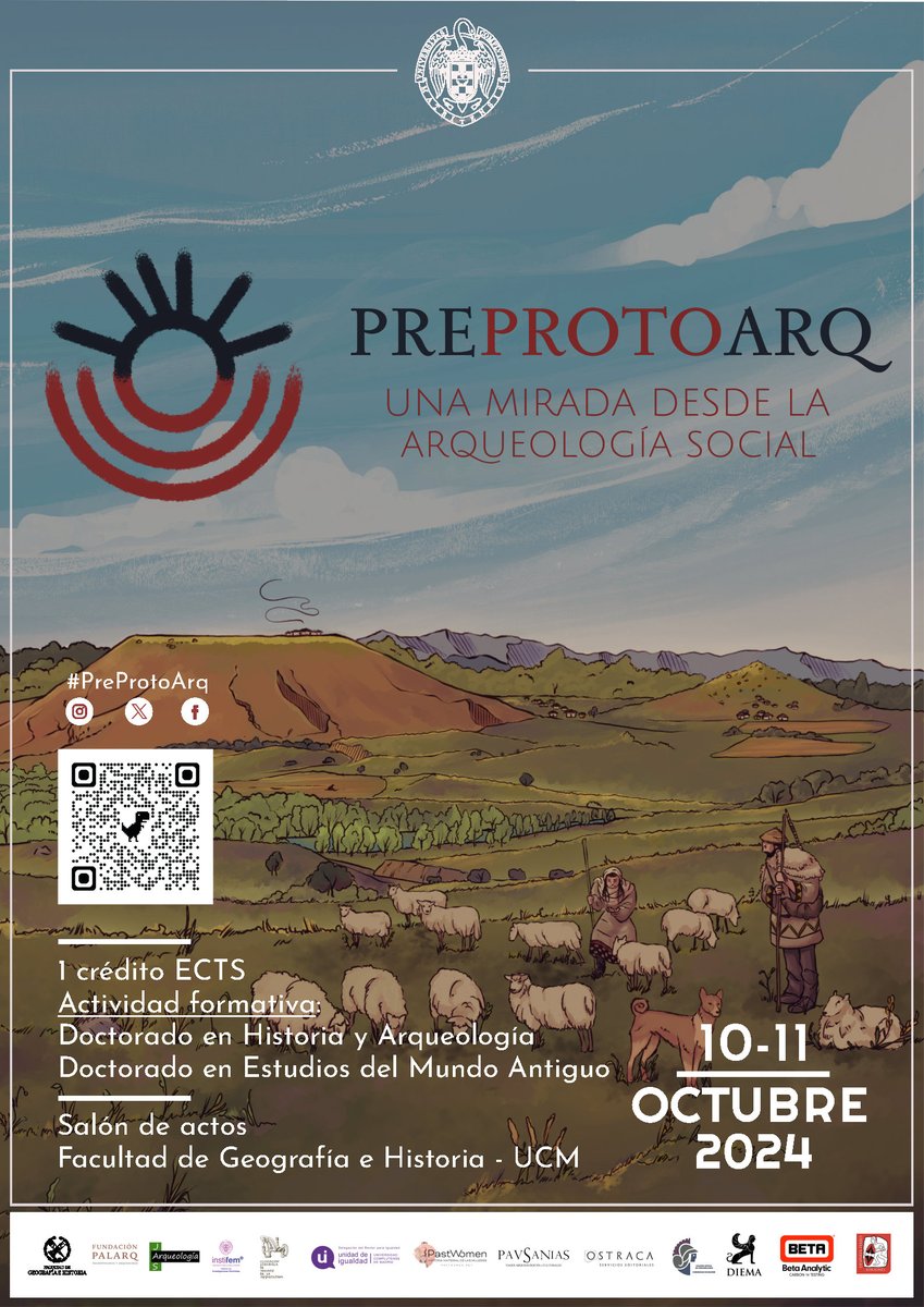prehistoriaUCM's tweet image. Ya podéis consultar el programa definitivo para el Congreso en &quot;Prehistoria Reciente y la Protohistoria: una mirada desde la arqueología social&quot; #preprotoarq, a celebrar en el Salón de Actos de nuestra Facultad los días 10 y 11 Oct: ucm.es/preprotoarq/pr….
1 crédito ECTS #UCM