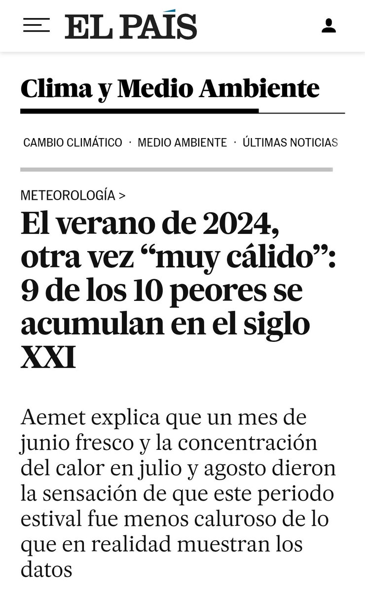 Que no te engañen: el tiempo es el tiempo y el clima es el clima.🔥
Tiempo es que este verano hubo días frescos (puntual)
[El cambio en el] Clima es que fue el 6° más cálido desde que hay registros y que la frecuencia de sequías aumenta desde hace más de 30 años (largo plazo). 👇