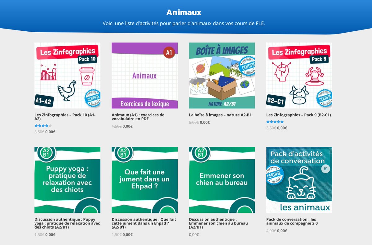 Profs de #FLE, prêts pour la journée mondiale des animaux ? Bons cours !
leszexpertsfle.com/categorie-prod… #journéemondialedesanimaux