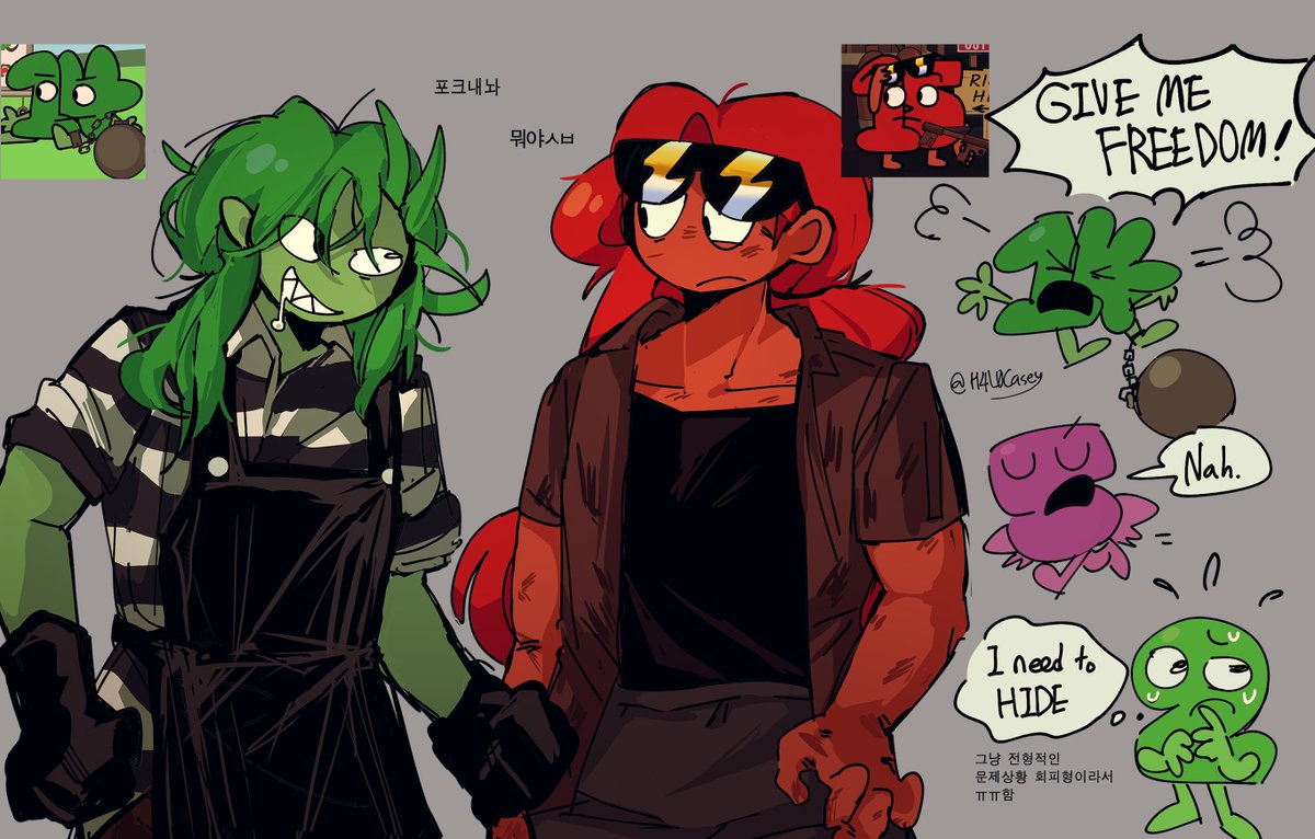 xfohv 14 and 15 gijinka and some doodles😵