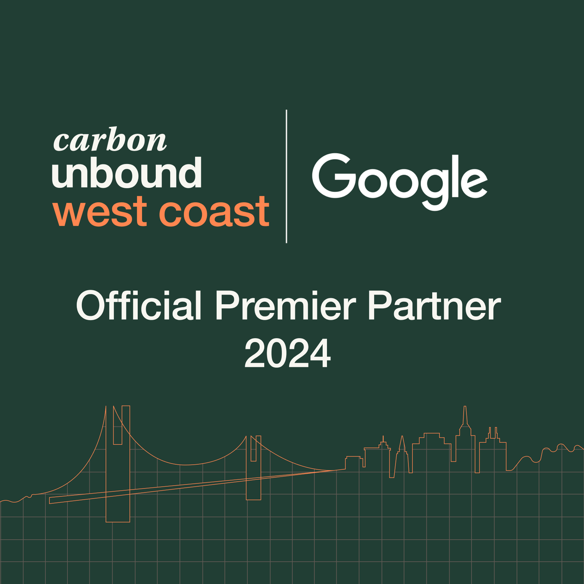 🚨 BIG NEWS! We’re thrilled to announce <a href="/Google/">Google</a>  as our Official Premier Partner for #CarbonUnbound West Coast on the 24-25 October in San Francisco! 🌉

It's an incredible honour to have one of the world’s biggest tech innovators join us at our first summit in #SiliconValley 🌎