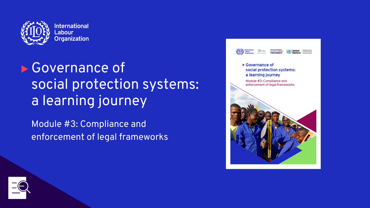 ILOSocialProtection (@soc_protection) on Twitter photo 📢 New <a href="/ilo/">International Labour Organization</a> Learning Module on Compliance and Enforcement of Social Security Legal Frameworks🚀
Learn about key actors' roles, guiding principles, compliance drivers and innovative country experiences.
➡️bit.ly/3N5uNJV
#SocialProtection #Compliance #LegalFrameworks 📢 New <a href="/ilo/">International Labour Organization</a> Learning Module on Compliance and Enforcement of Social Security Legal Frameworks🚀
Learn about key actors' roles, guiding principles, compliance drivers and innovative country experiences.
➡️bit.ly/3N5uNJV
#SocialProtection #Compliance #LegalFrameworks