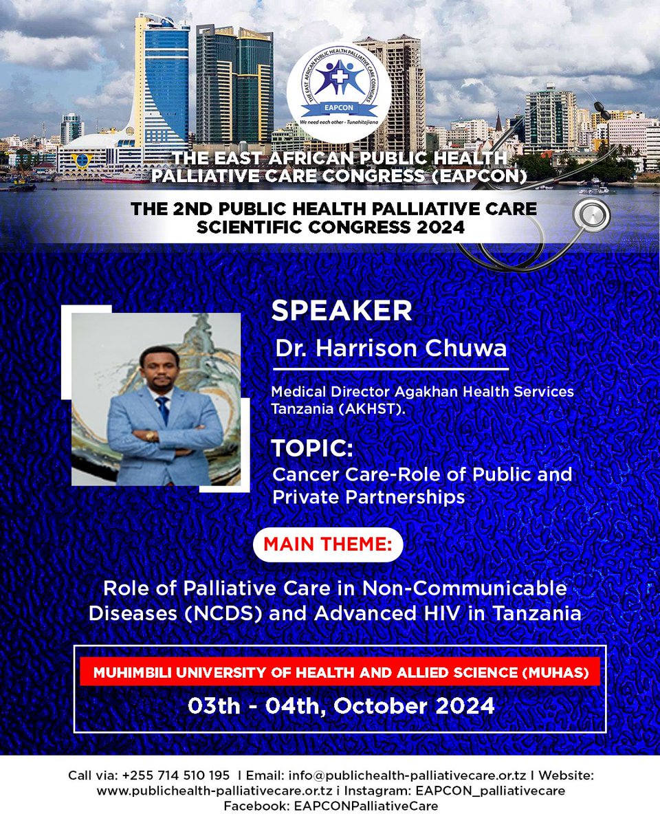 Featured Speaker of The second Public health Palliative care scientific congress 

Don't miss it, Countdown is underway 🔥🔥