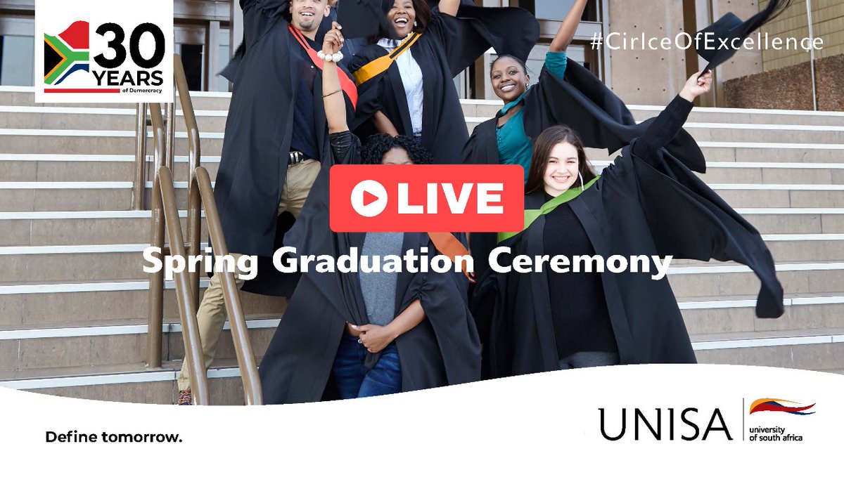 unisa's tweet photo. #2024UnisaSpringGraduation | We are still in Pretoria for the afternoon session, which starts at 14:00. Join us and follow the procession on our YouTube platform: https://t.co/E8MyJDJIgJ
#CircleofExcellence https://t.co/usbh5Dj4cx