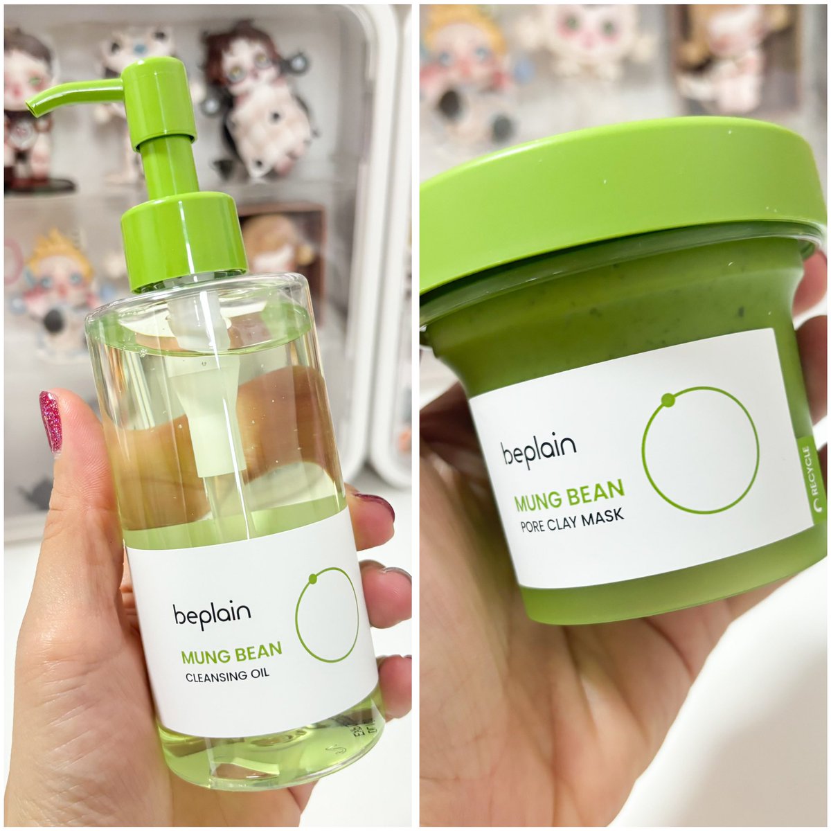icecreamnyy's tweet image. ป้ายยาแบรนด์สกินแคร์วีเเกนจากเกาหลี  #Beplain 🇰🇷🍃💚
.
ตัวเเรกBeplain Mung Bean คลีนซิ่งออยล์ถั่วเขียว เราชอบที่เนื้อเค้าบางเบาเหมือนน้ำ ทำความสะอาดได้ปังมากตั้งเเต่เมคอัพกันน้ำยันช่วยละลายสิวหัวดำด้วย หลังล้างออกรู้สึกว่าผิวหน้าสะอาดเกลี้ยงเกลา  ยันรูขุมขน เเถมชุ่มชื้นด้วย…