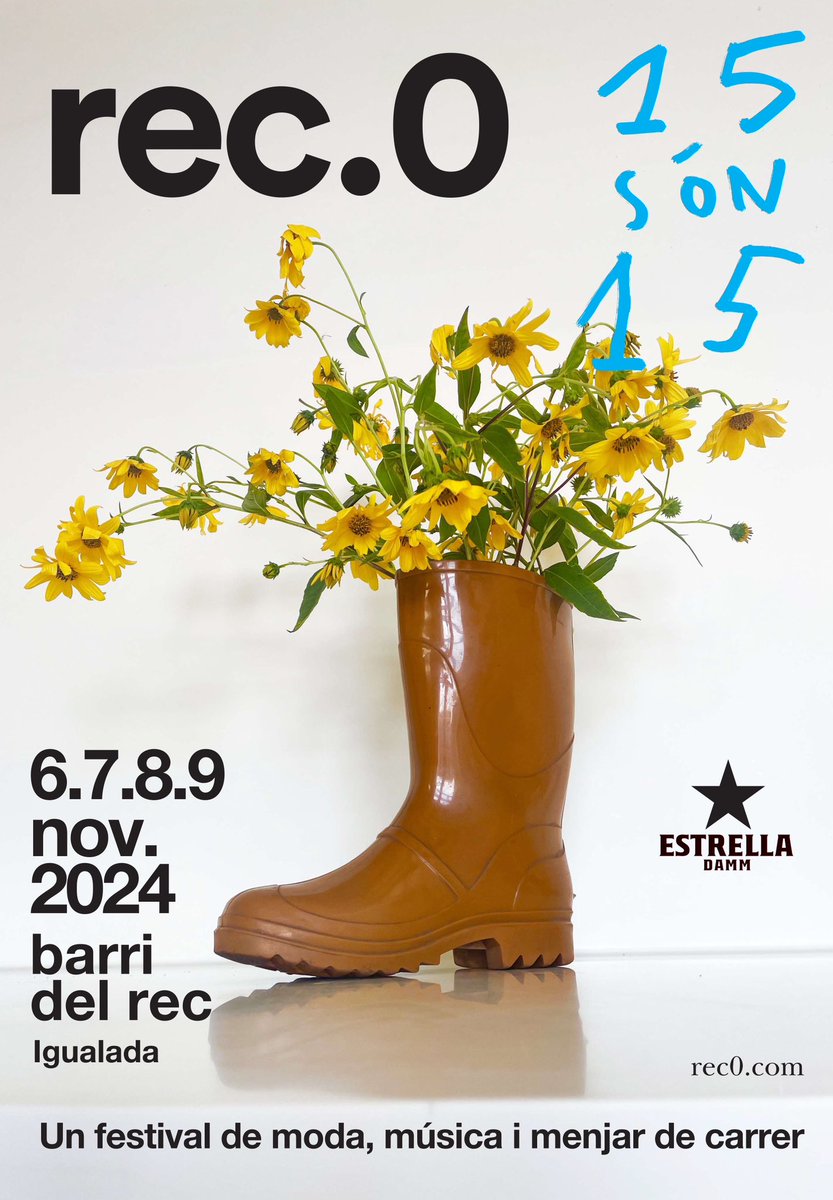 15 són 15! 15 anys de Rec.0!💐

El 6, 7, 8 i 9 de novembre, t'esperem al Barri del Rec d'Igualada per celebrar una nova edició de Rec.0 molt especial.

Vine a celebrar-lo amb nosaltres!

Rec0.com