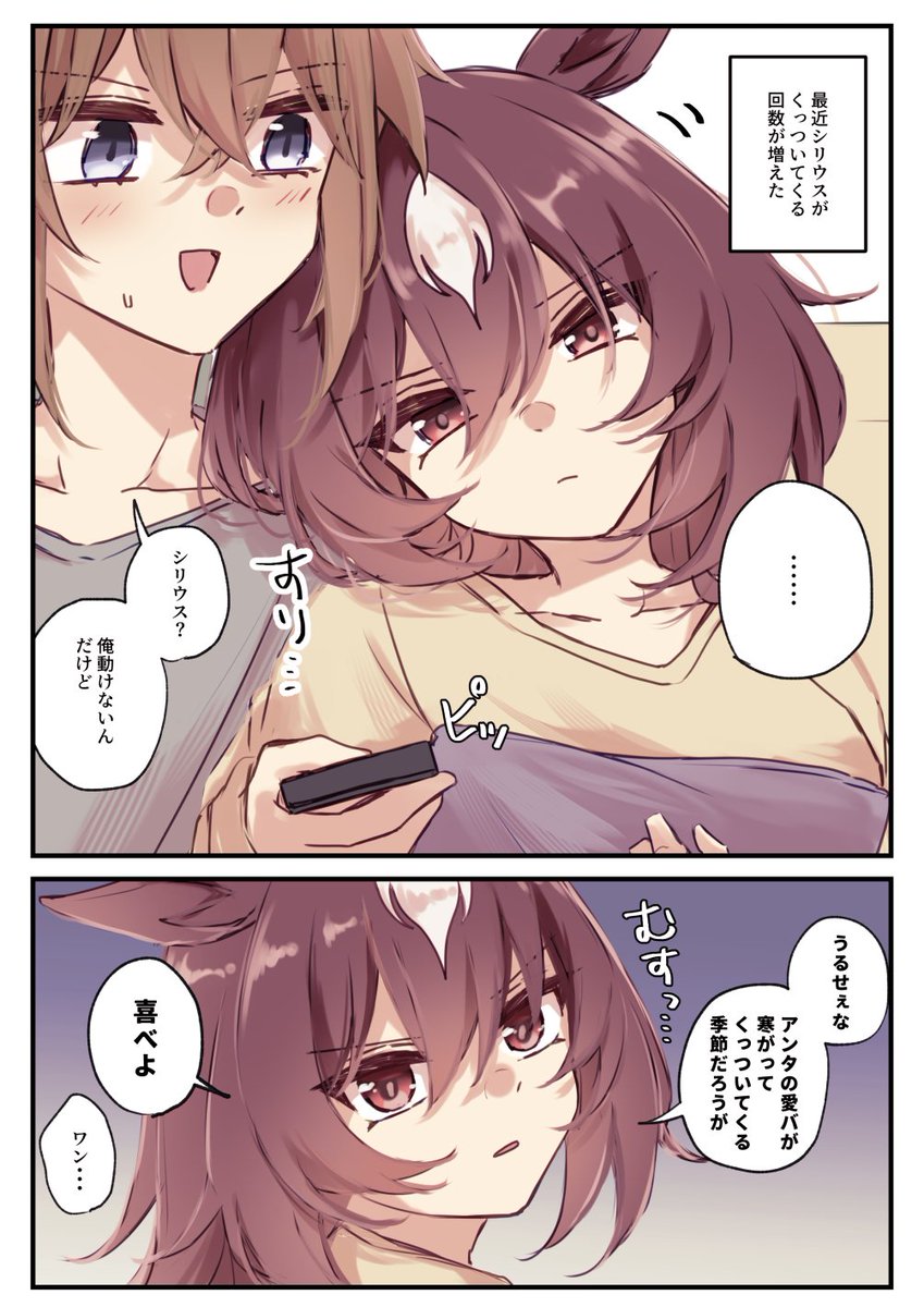 寒さに弱い愛バことシリウスちゃんがトレーナーで暖を取りたがる季節が近付いてまいりましたが、皆様いかがお過ごしでしょうか。 