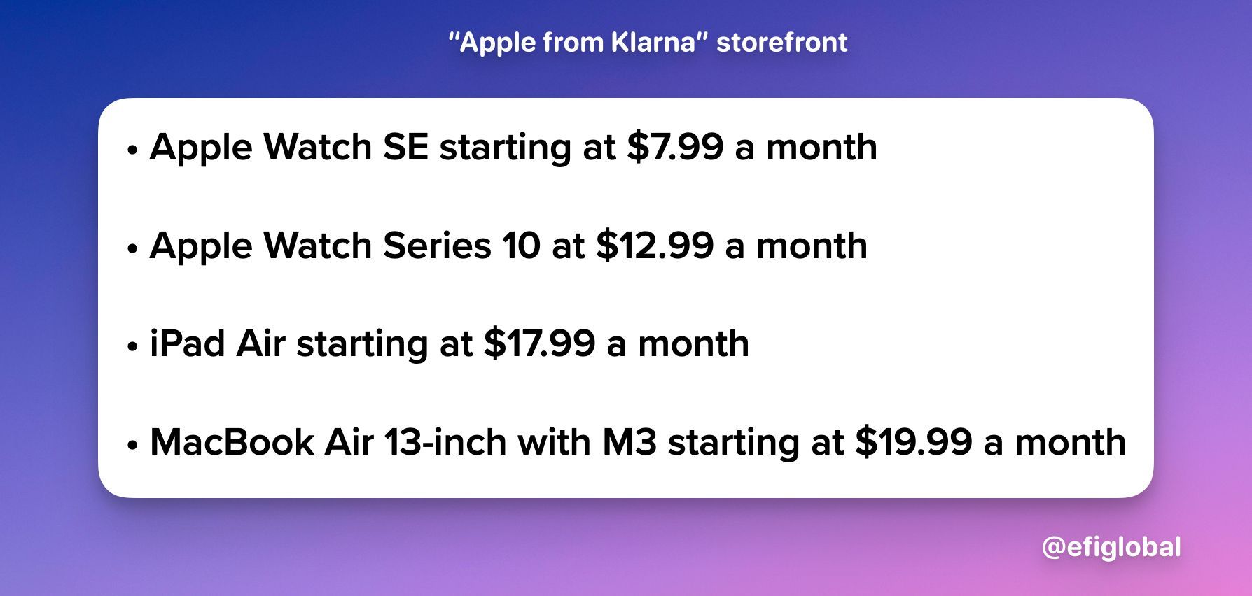 Dr Efi Pylarinou on X Klarna becomes official Apple reseller with payment options and upgrade plans 9to5Mac https t VkWDRRrBK0 Smart move Klarna cgledhill davidjmaireles ShaulDavidUK FrankJSchwab r...
