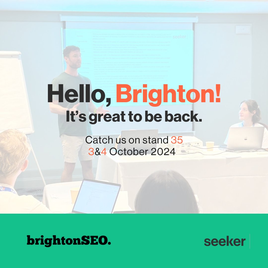 Seeker Digital (@seekerdigital) on Twitter photo It's day 1 of <a href="/brightonseo/">brightonSEO</a>, and we're hitting the ground runnin'!
Back by popular demand, Gareth and Laura are running their advanced link building course, where they'll be dishing out expert advice, offering one-on-one guidance, and sharing the exact tools and strategies that It's day 1 of <a href="/brightonseo/">brightonSEO</a>, and we're hitting the ground runnin'!
Back by popular demand, Gareth and Laura are running their advanced link building course, where they'll be dishing out expert advice, offering one-on-one guidance, and sharing the exact tools and strategies that