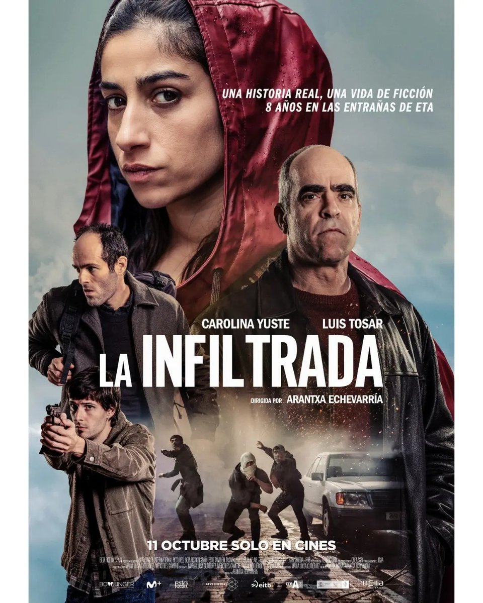 USER T38 (@user_t38) on Twitter photo Poster para La Infiltrada, protagonizada por <a href="/CarolinaYusteCF/">Info Carolina Yuste</a> Luis Tosar <a href="/VctorClavijo/">Víctor Clavijo</a> <a href="/nausicaabo/">Nausicaa Bonnín Dufrenoy</a> Inigo Gastesi y Diego Anido y dirigida por <a href="/ArantxaEche/">Arantxa Echevarría</a> basada en la historia real
Producen <a href="/BowfingerFilms/">Bowfinger Int.Pictures</a> <a href="/BetaSpain/">Beta Fiction Spain</a> <a href="/ETPProducciones/">Esto También Pasará Producciones</a>
Foto <a href="/JorgeAlvarino_/">Jorge Alvariño</a>
En Cines 11/10 Poster para La Infiltrada, protagonizada por <a href="/CarolinaYusteCF/">Info Carolina Yuste</a> Luis Tosar <a href="/VctorClavijo/">Víctor Clavijo</a> <a href="/nausicaabo/">Nausicaa Bonnín Dufrenoy</a> Inigo Gastesi y Diego Anido y dirigida por <a href="/ArantxaEche/">Arantxa Echevarría</a> basada en la historia real
Producen <a href="/BowfingerFilms/">Bowfinger Int.Pictures</a> <a href="/BetaSpain/">Beta Fiction Spain</a> <a href="/ETPProducciones/">Esto También Pasará Producciones</a>
Foto <a href="/JorgeAlvarino_/">Jorge Alvariño</a>
En Cines 11/10