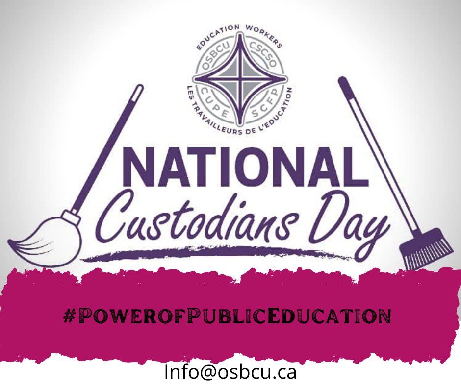 Happy National Custodians Day! To the first to arrive and the last to leave, thank you for keeping our schools clean, safe, and welcoming. Your hard work is appreciated today and every day! 🙏👏 #ThankYouCustodians #SchoolHeroes
