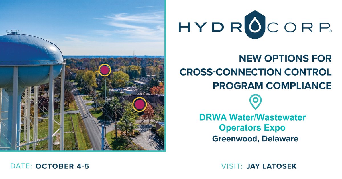 hydrocorpinc's tweet photo. Looking forward to seeing everyone later this week in Greenwood, Delaware! 🇺🇸 #safeh2o #backflow #crossconnectioncontrol https://t.co/Dz2dxZL9YZ