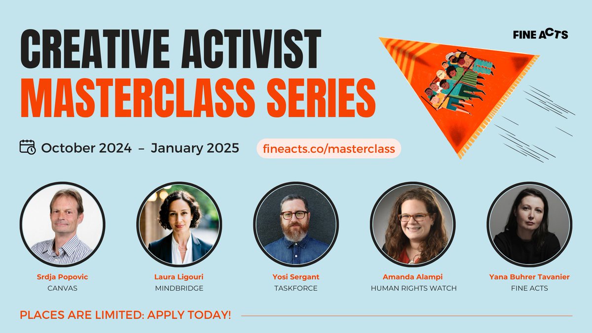 Fine Acts (@fine_acts) on Twitter photo β‘ We are launching an AWESOME Masterclass Series (fineacts.co/masterclass) specifically targeting the Bulgarian civic space β featuring:
π <a href="/SrdjaPopovic/">Srdja Popovic</a>, co-founder of the Serbian movement Otpor! and the Center for Applied Nonviolent Actions and Strategies - CANVAS β‘ We are launching an AWESOME Masterclass Series (fineacts.co/masterclass) specifically targeting the Bulgarian civic space β featuring:
π <a href="/SrdjaPopovic/">Srdja Popovic</a>, co-founder of the Serbian movement Otpor! and the Center for Applied Nonviolent Actions and Strategies - CANVAS