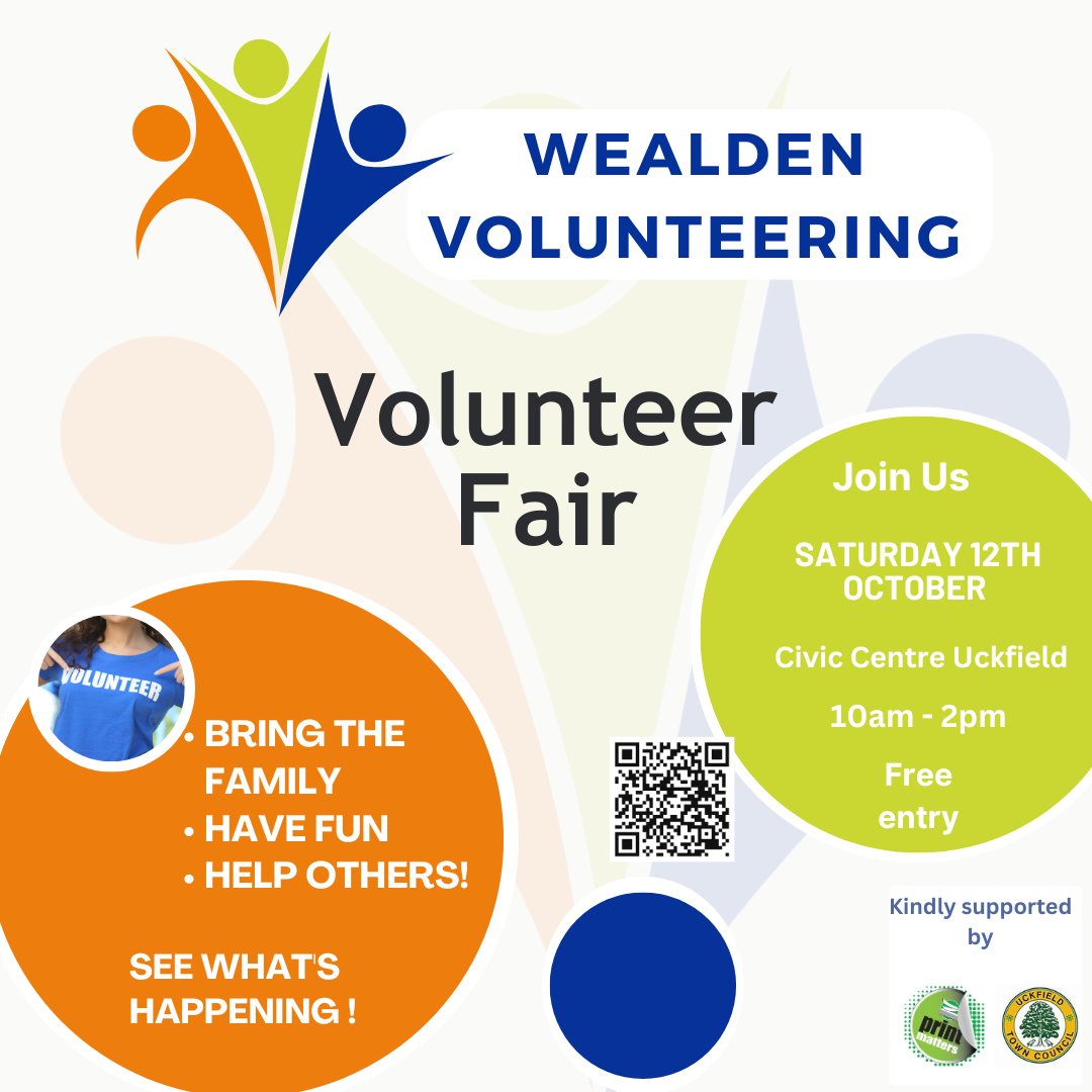 REMINDER: It's less than 2 weeks until...
Our Volunteer Fair
Saturday 12th October 2024
Civic Centre Uckfield, East Sussex

Do join us there.
#wealdenvolunteering #uckfield #volunteerfair