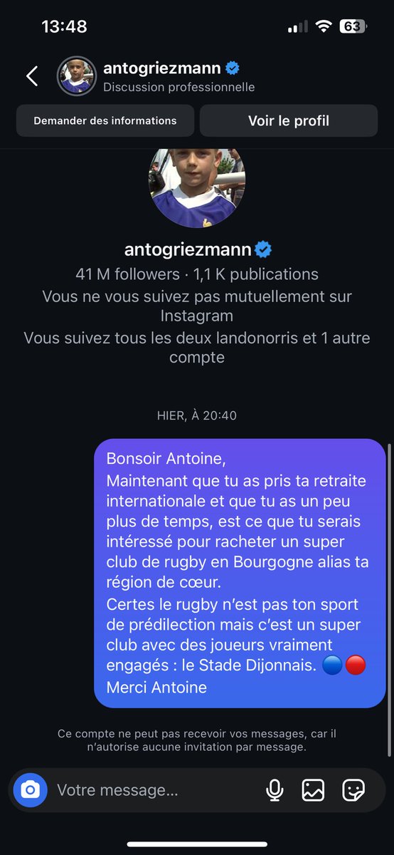 JulieMulero21's tweet image. @AntoGriezmann au cas où tu vois mon message ici : 
C’est pour sauver un super club 💙❤️
