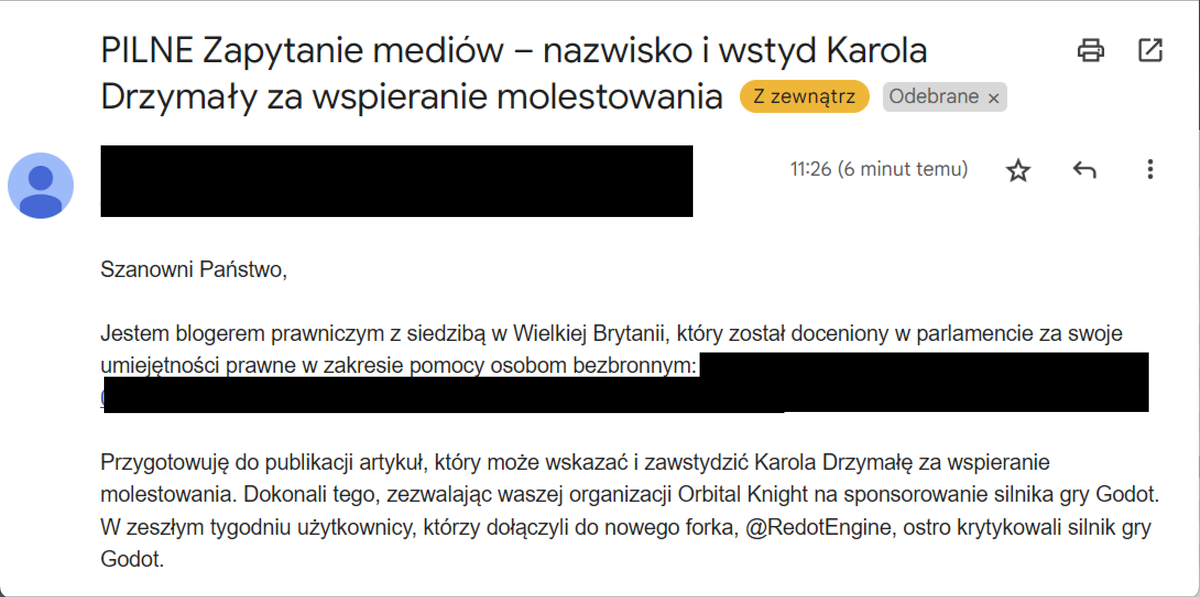 Seems like being <a href="/godotengine/">Godot Engine</a> sponsor these days gets you called a molester :-) 
Well, I take it as a compliment, thank you.