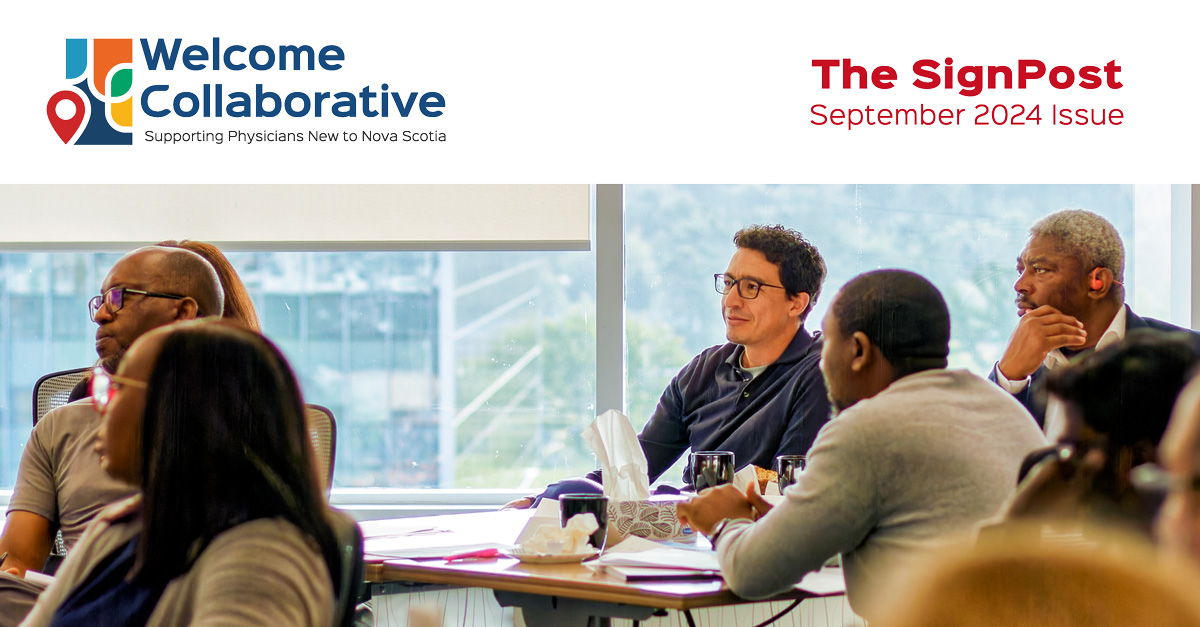 We just hosted our largest orientation session yet, welcoming 26 physicians trained outside of Canada to Nova Scotia. The September issue of the SignPost is now available: welcomecollaborative.ca/news/signpost-…