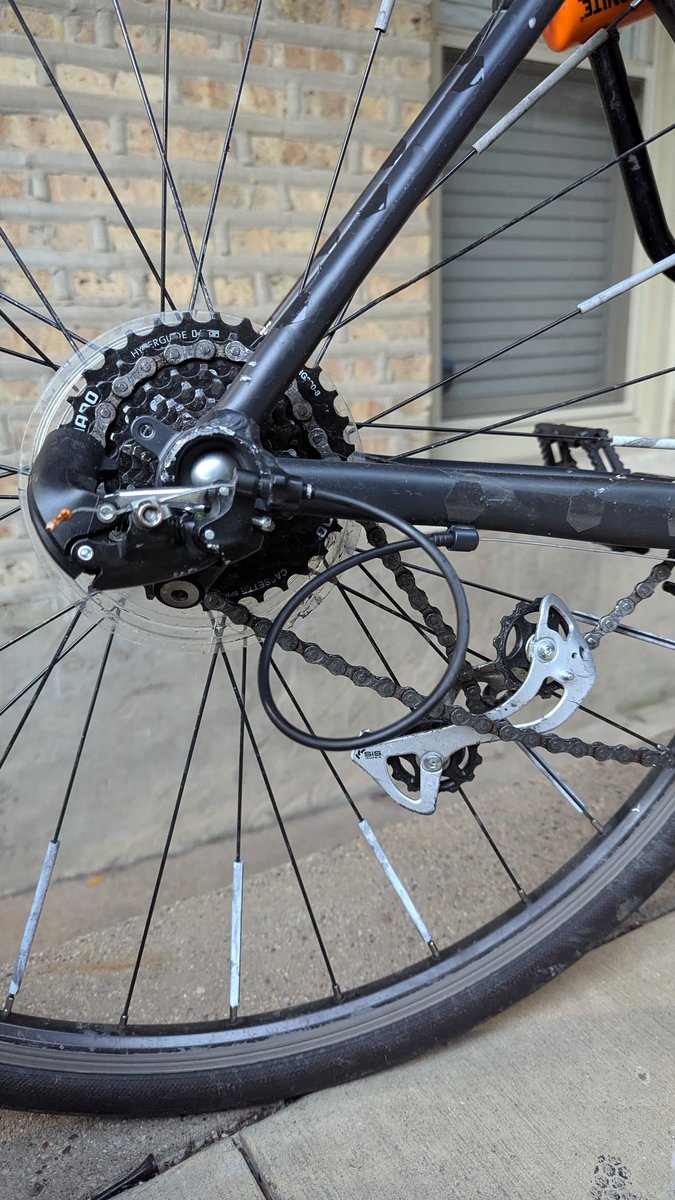 Now I'm no bike doctor but I'm pretty sure this part of the rear derailer isn't supposed to snap off while you ride....