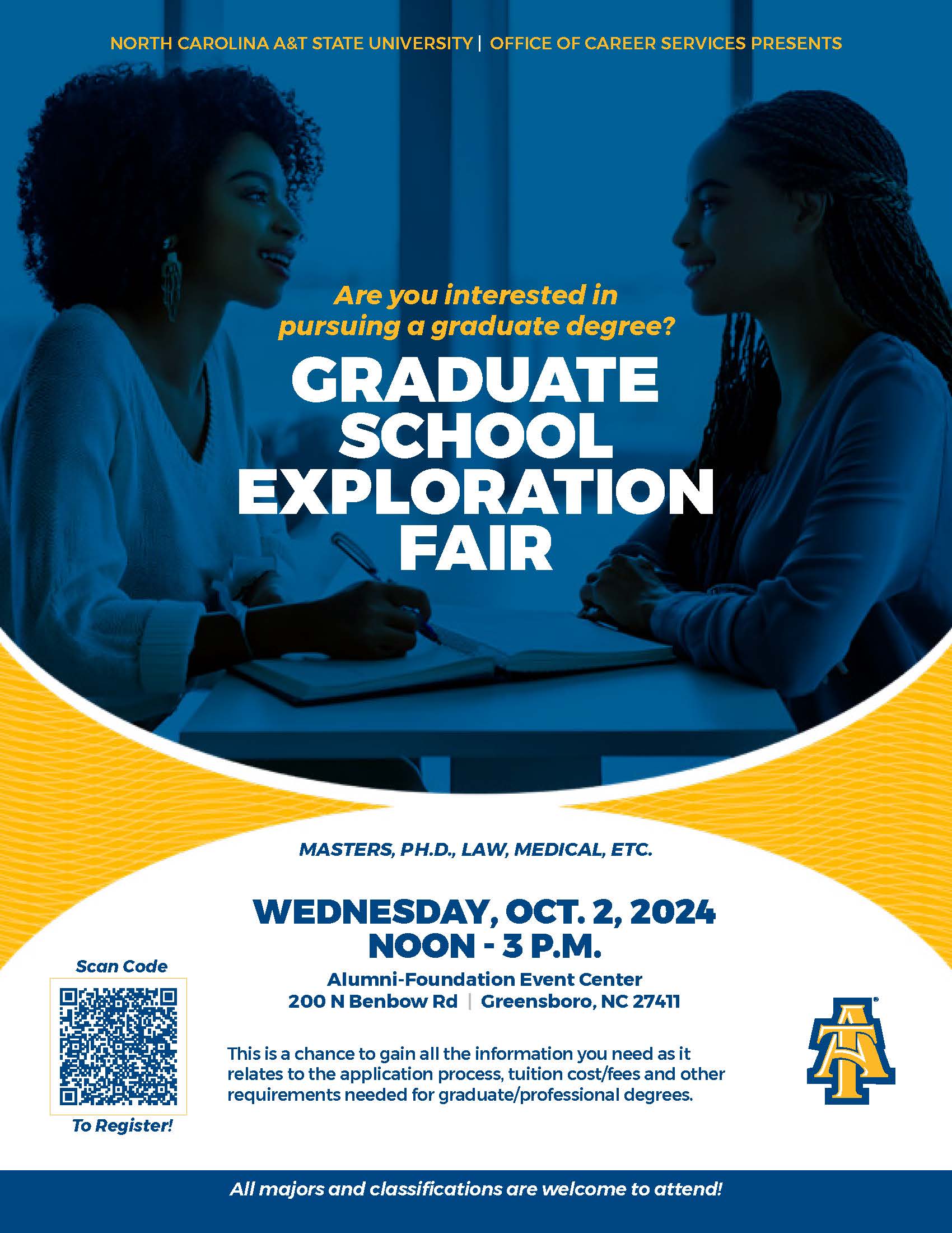 North Carolina A&amp;T on X: &ldquo;Stop by the Graduate School Fair TODAY 