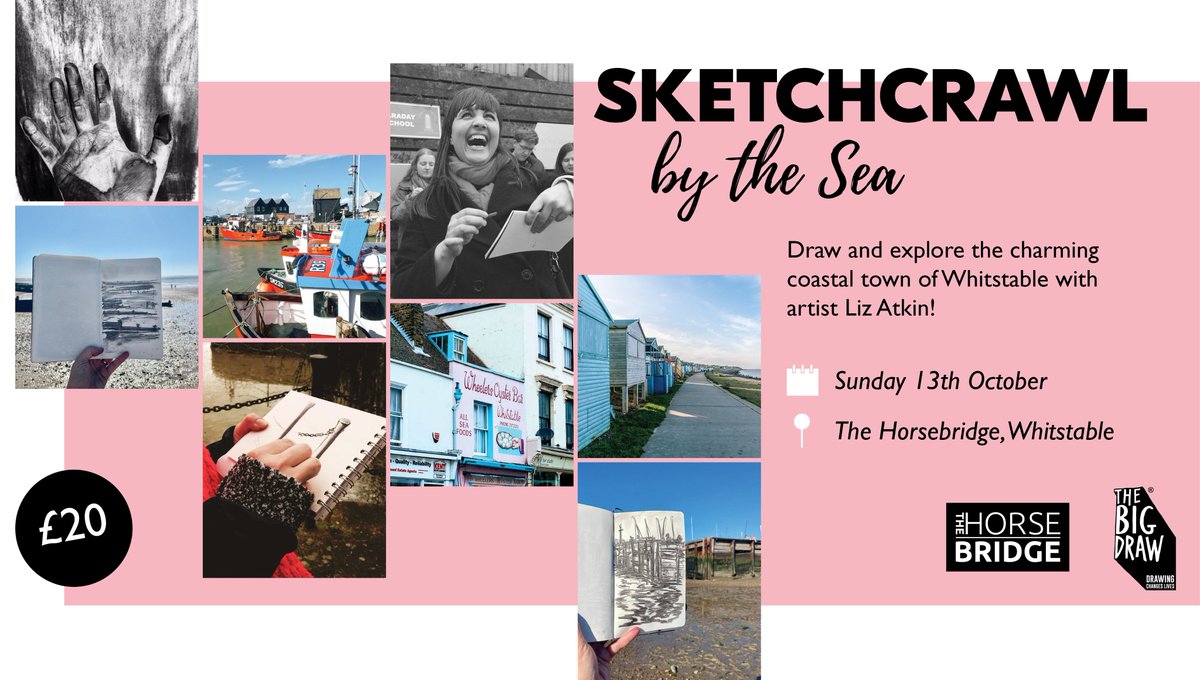 The Big Draw® ✏️ (@the_big_draw) on Twitter photo 📆 Drawing event coming up in Whitstable! ✏️🌊✨
Join us and artist <a href="/LizAtkin/">Liz Atkin</a> for a #SketchcrawlbytheSea 👣 Together we’ll explore the unique charm of #Whitstable, starting at <a href="/thehorsebridge/">Horsebridge Centre</a> before heading along the waterfront towards the harbour.
eventbrite.co.uk/e/sketchcrawl-… 📆 Drawing event coming up in Whitstable! ✏️🌊✨
Join us and artist <a href="/LizAtkin/">Liz Atkin</a> for a #SketchcrawlbytheSea 👣 Together we’ll explore the unique charm of #Whitstable, starting at <a href="/thehorsebridge/">Horsebridge Centre</a> before heading along the waterfront towards the harbour.
eventbrite.co.uk/e/sketchcrawl-…