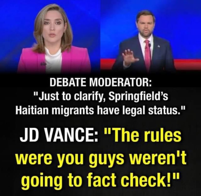AnnieForTruth's tweet photo. Wow! Vance got caught in a total lie, and his only response was “The rules were you guys weren’t going to fact check.” 😡 #LiarLiarPantsOnFireVance https://t.co/wmHYaS5hmm