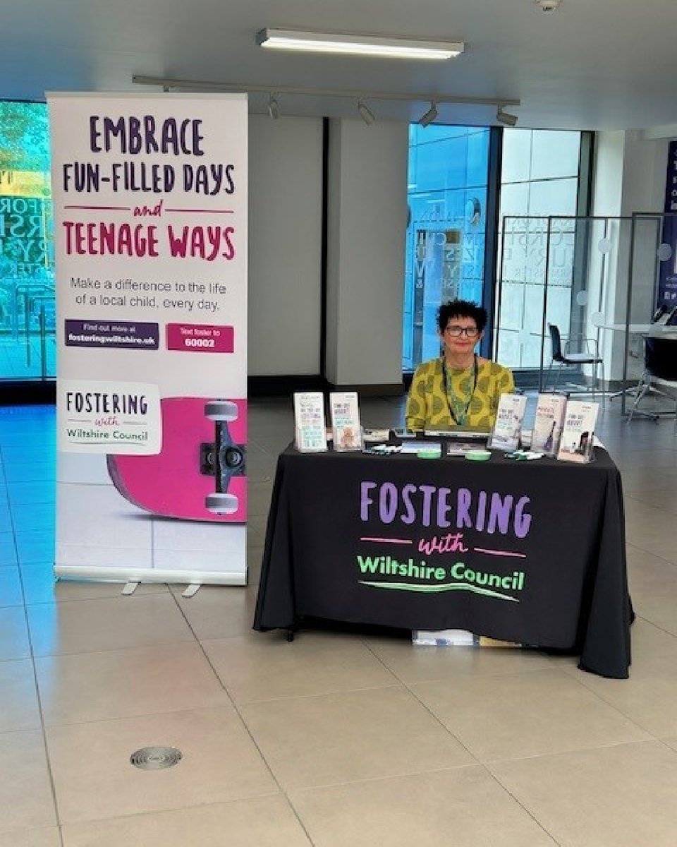 Thinking about fostering?  💜 Pop by County Hall, Trowbridge and grab some info from our fostering display, available until Monday 7th. Whether you're curious or ready to take the next step, we’re here to help! 🙌

#Fostering #MakeADifference #WiltshireFostering