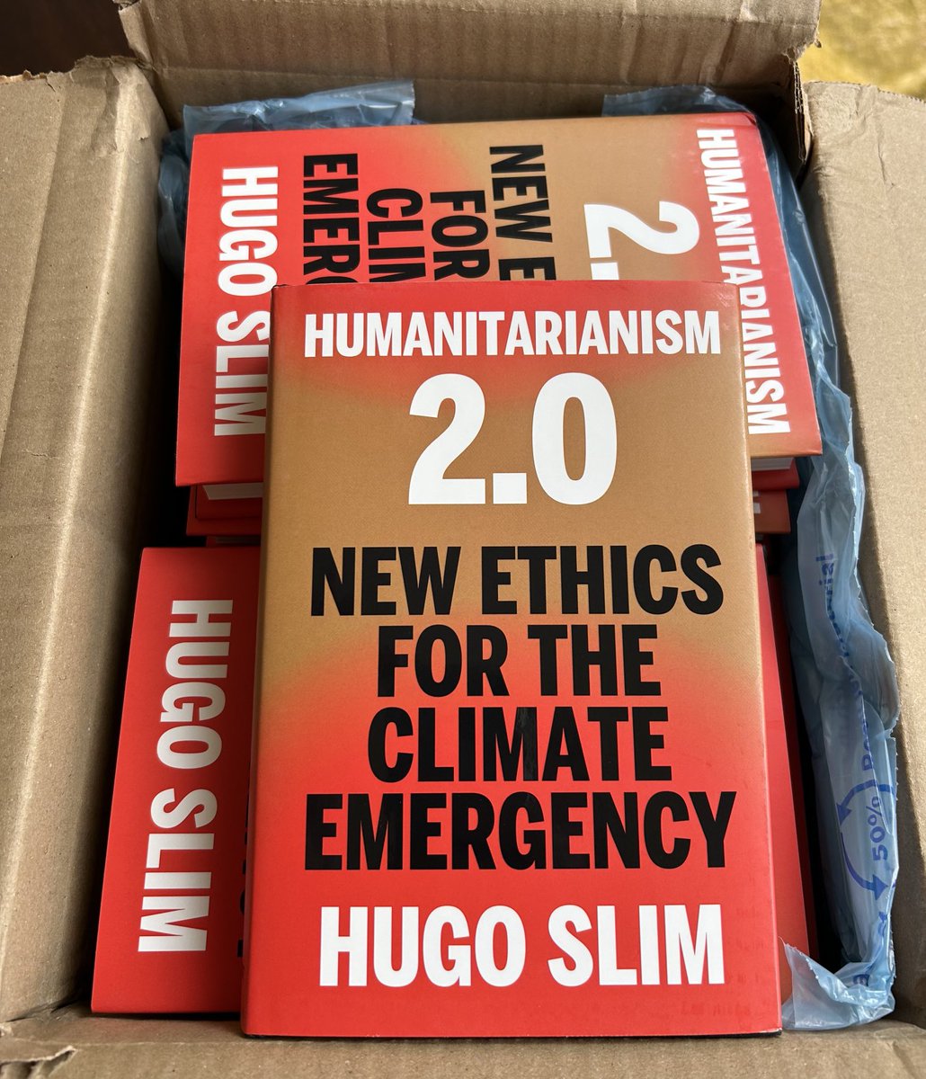 Hugo Slim (@hslim_oxford) on Twitter photo Humanitarianism 2.0 - very nice to see a box full of books arrive today.
I hope it helps humanitarian policy + action in the Earth emergency we face.
Looking forward to discussing it in Brussels, The Hague, Berlin, Bern +Geneva this month.
Thank you <a href="/HurstPublishers/">Hurst Publishers</a> Humanitarianism 2.0 - very nice to see a box full of books arrive today.
I hope it helps humanitarian policy + action in the Earth emergency we face.
Looking forward to discussing it in Brussels, The Hague, Berlin, Bern +Geneva this month.
Thank you <a href="/HurstPublishers/">Hurst Publishers</a>