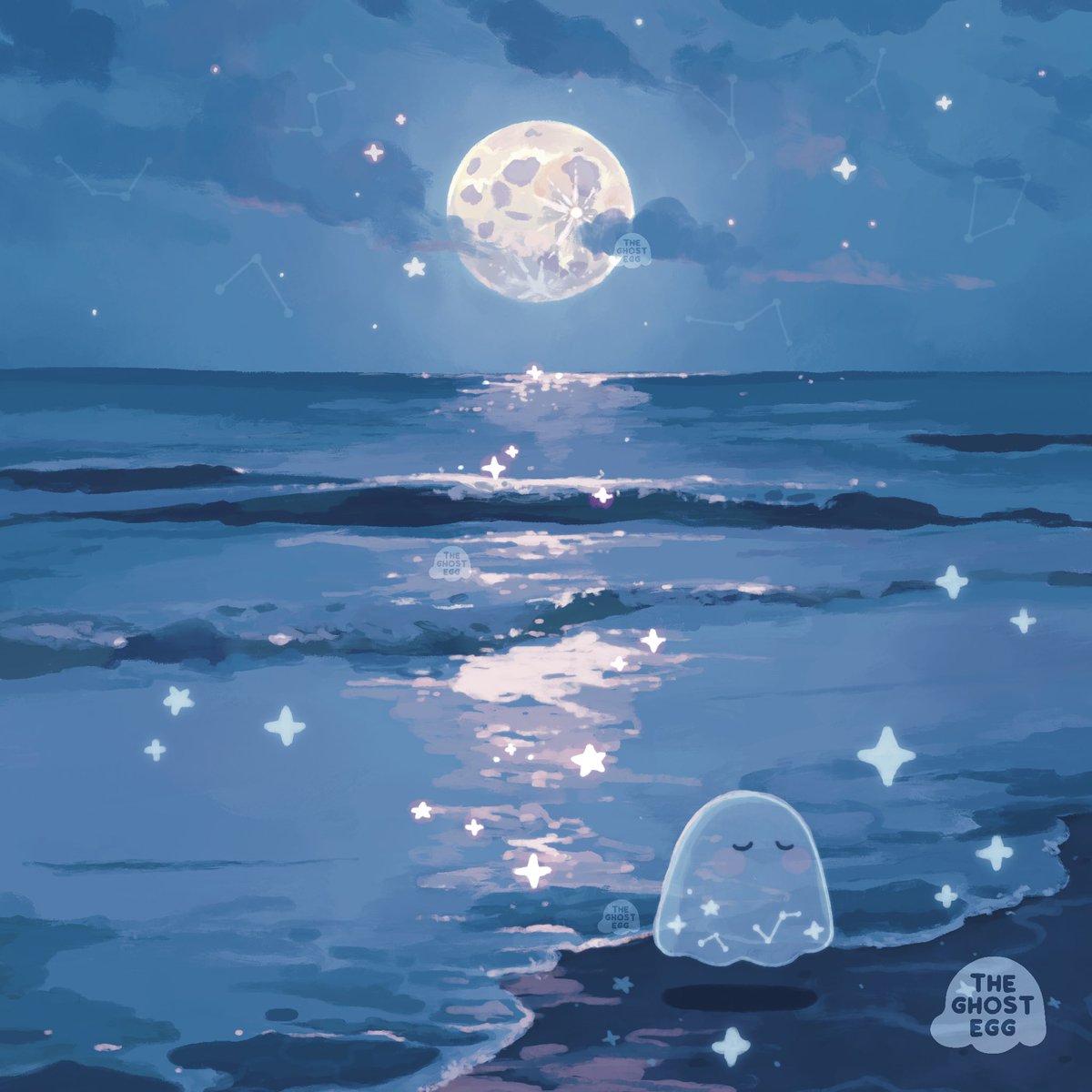 theghostegg's tweet image. We sparkled once, and like the ocean moonlight, it was brief and glorious ✨🌕