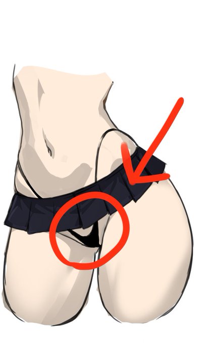 股上意味なしスカートの絶対領域はここなのでよろしくお願いします 