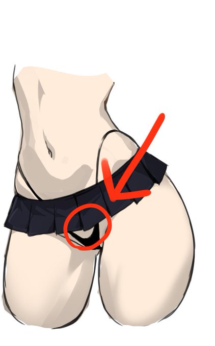 股上意味なしスカートの絶対領域はここ!なのでよろしくお願いします!! 