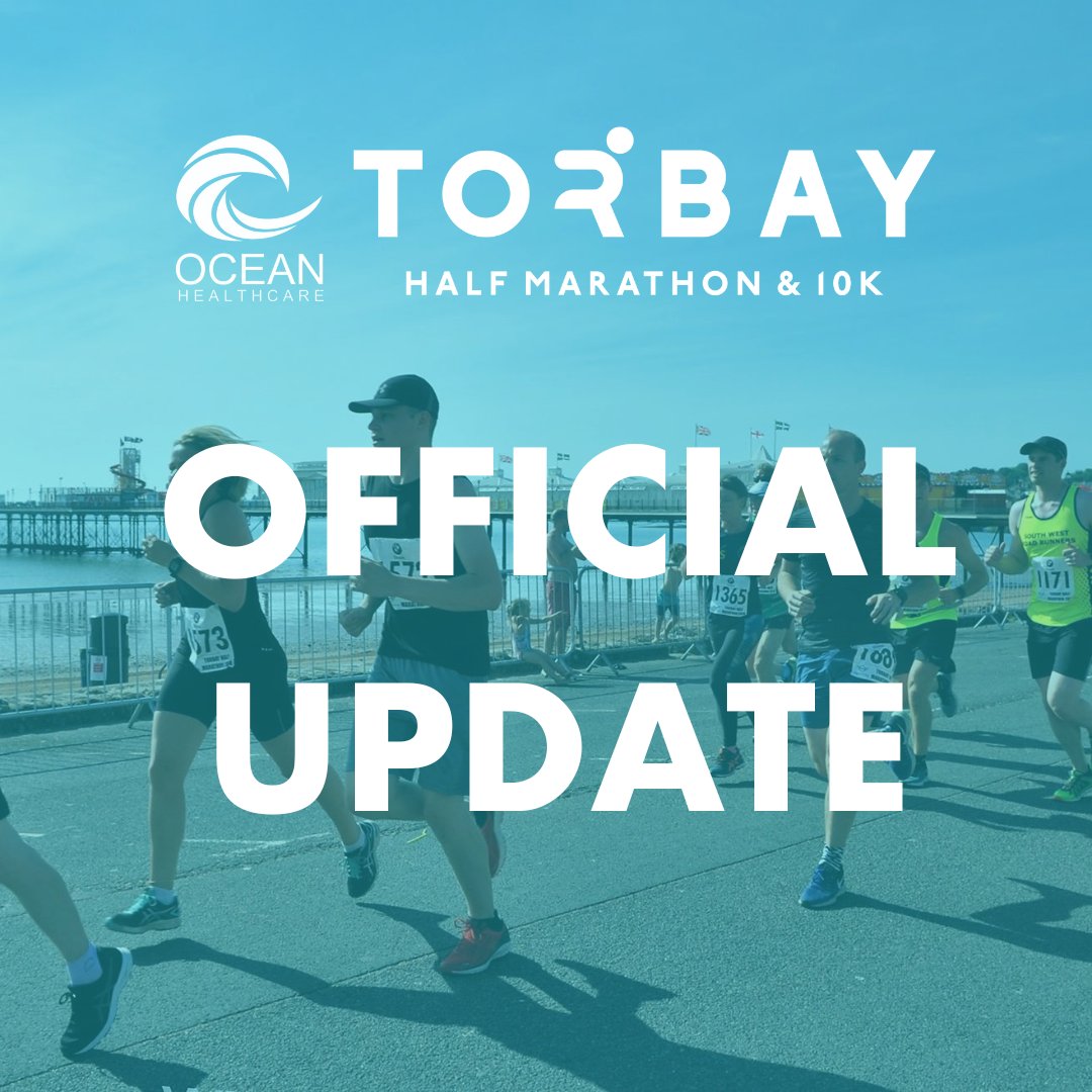 Update on the Ocean Healthcare Torbay Half Marathon &amp; 10k. At the moment we are working hard to finalise the options available for all participants. We appreciate your ongoing support and will provide an update early next week with more information.