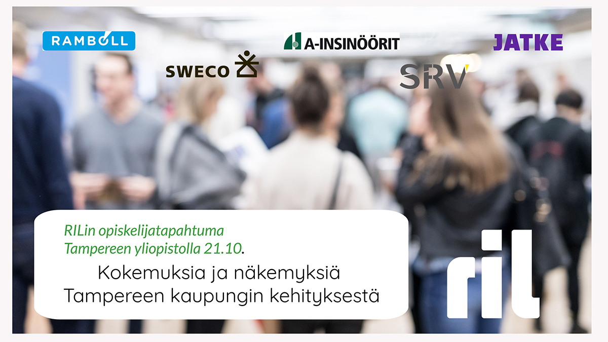 Hoi #KIRA-alan #opiskelija! 🙋‍♂️Ilmoittaudu nyt mukaan RILin opiskelijatapahtumaan Tampereelle! 🤩
Mukana tilaisuudessa: @Sweco, <a href="/ramboll_fi/">Ramboll Finland</a> , @SRVYhtio, <a href="/AInsinoorit/">A-Insinöörit</a>  ja @Jatke. Osallistujille tarjolla myös herkullinen illallinen! 😋
Lisätiedot 👉 bit.ly/3BnTMWg
#teekkari