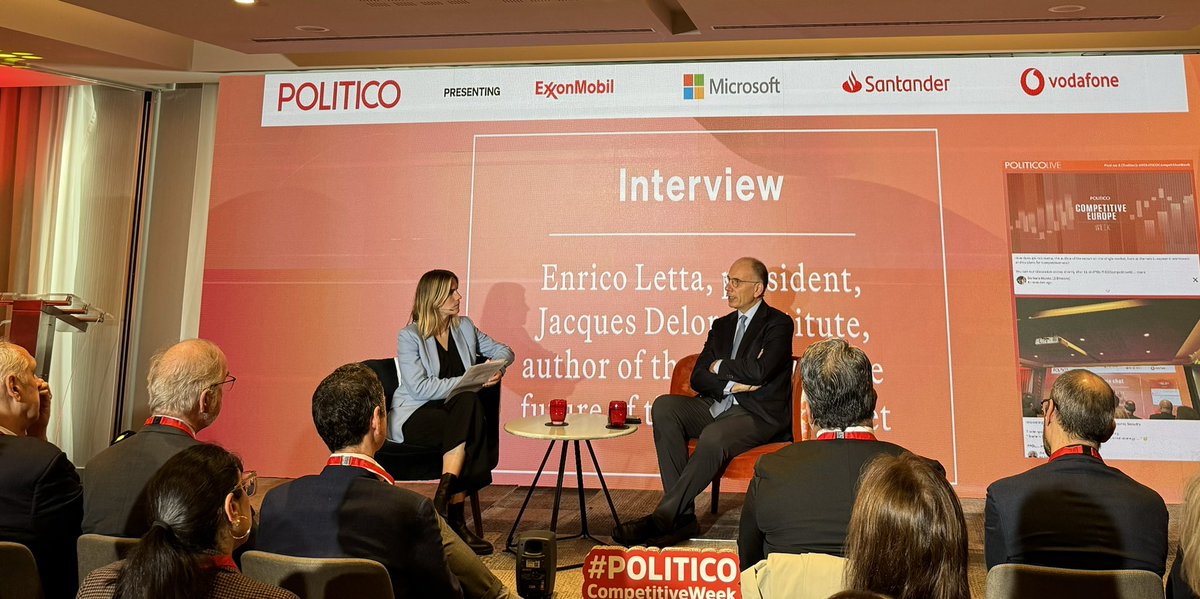 ZPP_EU's tweet photo. Today we’re at #PoliticoCompetitiveWeek discussing the EU Single Market’s vast yet untapped potential! 🇪🇺
Ensuring economic security, fostering competitiveness and enabling SME access to the single market are key priorities. As @EnricoLetta said, “Borders are only in our mind, not in reality.”