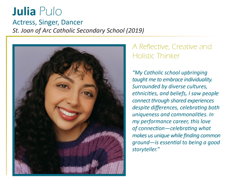 StBernardDPCDSB's tweet photo. 🐻 Congratulations to Julia who graduated from our school in 2015. She is being recognized as a 'Distinguished Alumni' by @DPCDSBSchools. We couldn't be more proud of Julia and all her accomplishments! https://t.co/YIE7ZIT6Bj