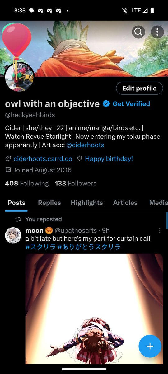owl with an objective tweet media