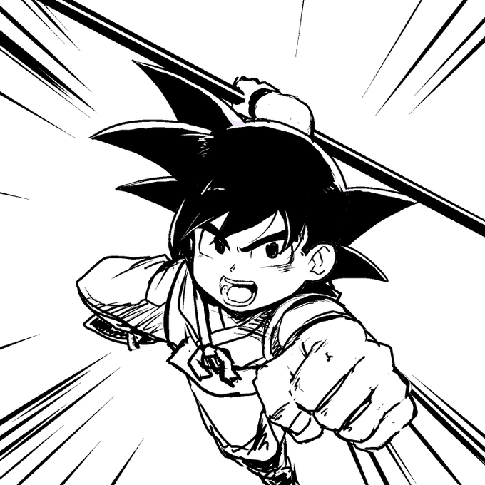 新しいアニメもはじまるし悟空描いてみた。
似ない💦 