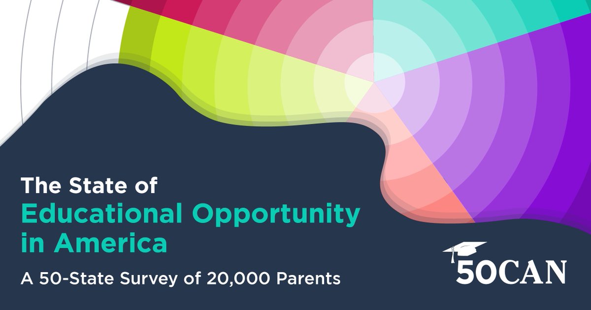 FiftyCAN's tweet image. Today, we are releasing The State of Educational Opportunity in America: A Survey of 20,000 Parents. The survey offers an unprecedented, state-by-state examination of how parents perceive the current education landscape.
Access the full report at: 50can.org/education-oppo…